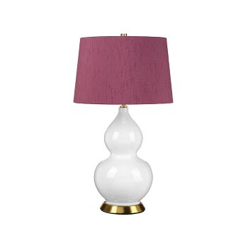 Isla White & Polished Nickel Table Lamp