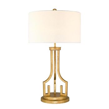 Lemuria Distressed Gold And Ivory Shade Table Lamp GN-LEMURIA-TL