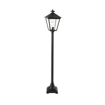 Turin IP54 Outdoor Small Pillar Light Black Finish T4-BLACK