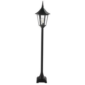 Valencia IP54 Outdoor Pillar Lantern Black Finish V4-BLACK