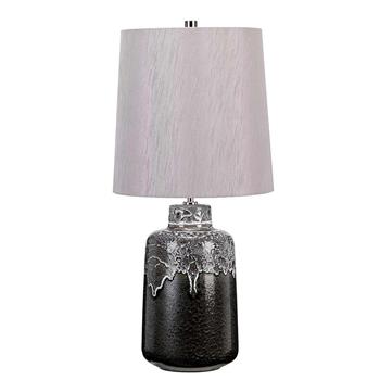 Woolwich Textured Graphite & Silver Table Lamp WOOLWICH-TL