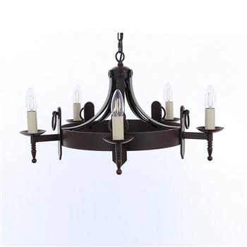 Mitre 5 Light Rustic Aged Pendant SMRR00165/A