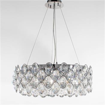 Raina 12 Light Large Chrome & Crystal Pendant CF412181/12/CH