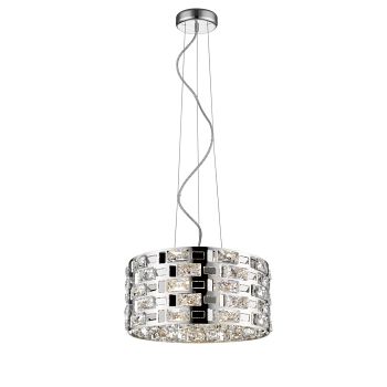 Lola 5 Light Crystal Cut Out Pendant Fitting