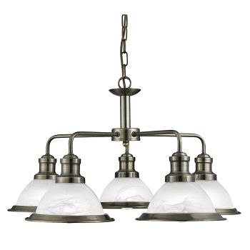 Bistro Five Light Multi Arm Pendant Light