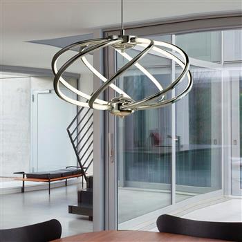 Bardot LED Chrome Curved Ceiling light 6500-7CC