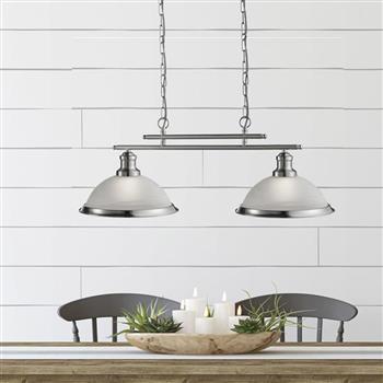 Bistro 2 Bar Pendant Satin Silver 2682-2SS