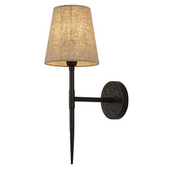 Gothic Hammered Black Single Wall Light 30690-1BK