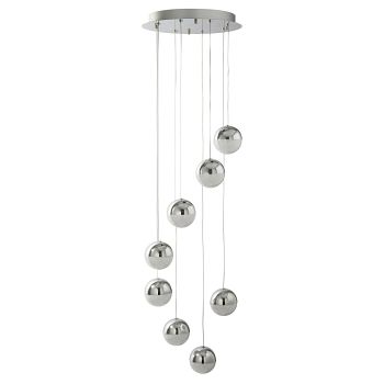 Marbles Large LED Eight Light Ceiling Cluster Pendant 5848-8CC
