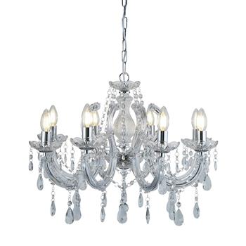 Marie Therese 8 Light Chrome And Clear Crystal Chandelier 399-8