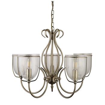 Silhouette 5 Light Antique Brass Ceiling Fitting 6355-5AB