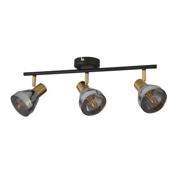 Westminster Black and Smoked 3 Light Ceiling Spot 23801-3SM