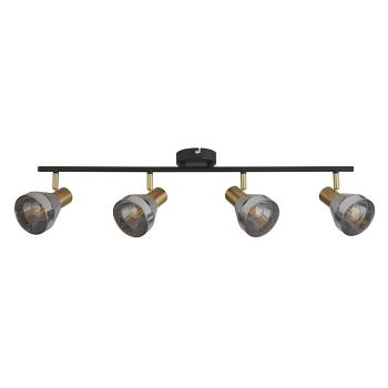 Westminster Black and Smoked 3 Light Ceiling Spot 23801-4SM