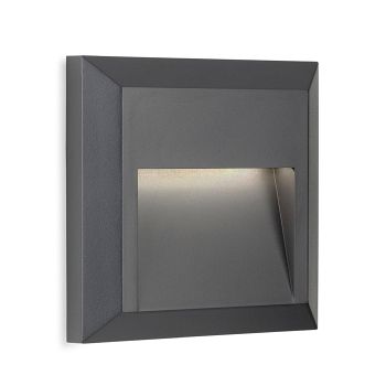 Enzo LED IP65 Graphite Square Outdoor Wall Light 3838GP