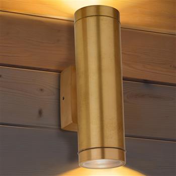 Nautic IP64 Solid Brass Double Outdoor Wall Light 4149BR
