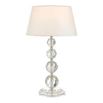 Bedelia Acrylic Table Lamp With White Cotton Shade BED4208