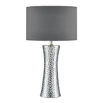 Bokara Silver Table Lamp with Drum Shade BOK4232/X