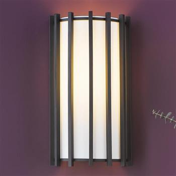 Cagliari Matt Black And Ivory Shade Single Wall Light CAG0722