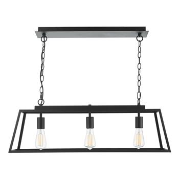 Claudia Matt Black 3 Light Linear Pendant Fitting CLA0322