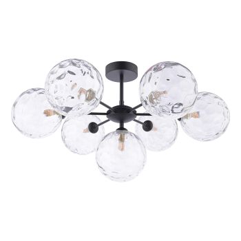 Cohen Semi-Flush Ceiling Light Matt Black Finish