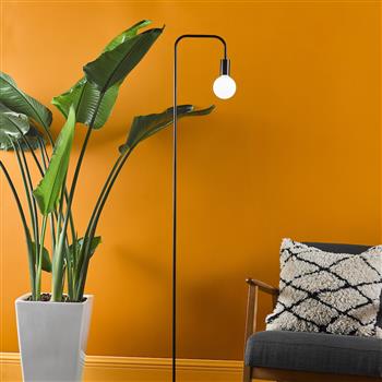 Dena Tall Matt Black Floor Lamp DEN4922