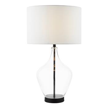 Drago Matt Black And Ivory Shade Table Lamp DRA4222