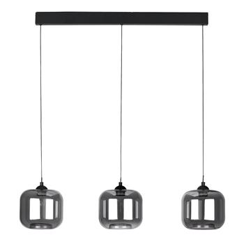 Eileen Three Light Black Smoked Glass Linear Pendant EIL0322-AID6510B