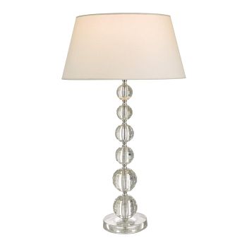 Epona Acrylic Table Lamp With White Shade EPO4208