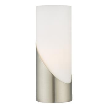 Faris Angled Base And Opal Glass Touch Table Lamp 