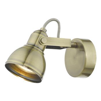 Fothergill Antique Brass Single Adjustable Spotlight FOT0775