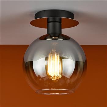 Lycia Small Ombre Glass Semi-Flush Ceiling Fitting 