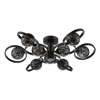 Lynette 9 Light Globe Glass Semi Flush Fitting 