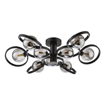 Lynette 9 Light Globe Glass Semi Flush Fitting 