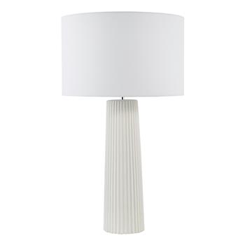 Myla Large Ribbed Table Lamp And Drum Shade