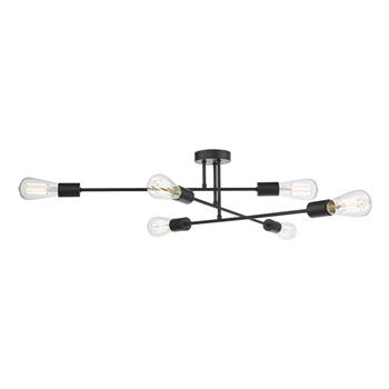 Neve 6 Light Semi Flush Ceiling Fitting 