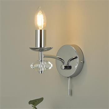 Oleana Single Wall Light Chrome Finish OLE0750