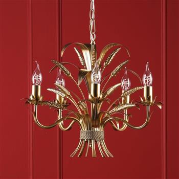 Phaedra 5 Light Gold Painted Multi-Arm Ceiling Fitting PHA0535