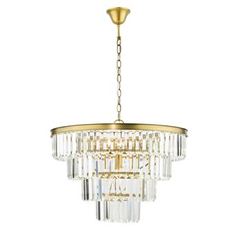 Rhapsody 6 Light Brass And Crystal Chandelier RHA0663