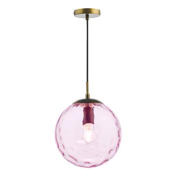 Ripple Single Rippled Glass Pendant Fitting