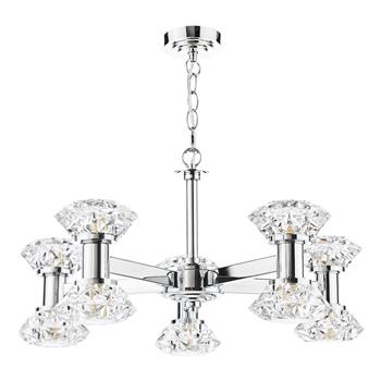 Tiana 10 Light Polished Chrome And Crystal Effect Multi-Arm Fitting TIA2350