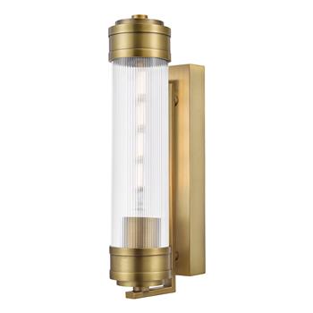 Tommaso IP44 Ribbed Glass Bathroom Wall Light 