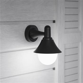 Alan IP44 Black Single Outdoor Wall Light PX-0624-NEG