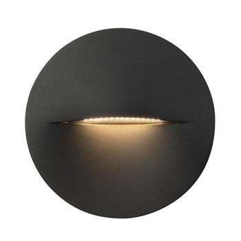 Hide IP65 LED Round Black LED Outdoor Wall Light PX-0534-ANT