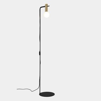 Nude Curved Aluminium Made Downlighting Floor Lamp