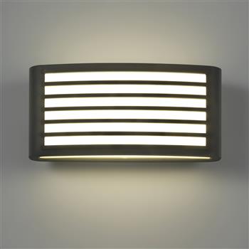 Zenitha IP54 LED Black Outdoor Wall Light PX-0650-NEG