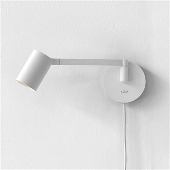 Ascoli Matt White Swing Arm Plug-In Wall Light 1286137 