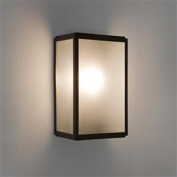 Homefield 160 IP44 Textured Black Outdoor Sensor Wall light 1095039