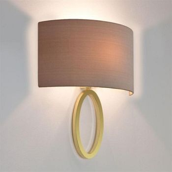 Lima Gold Wall Light with Oyster Shade 7171 + 4137