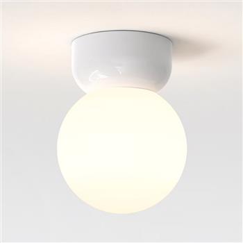 Lyra IP44 180 Gloss Glazed White Bathroom Ceiling Fitting  1472004 