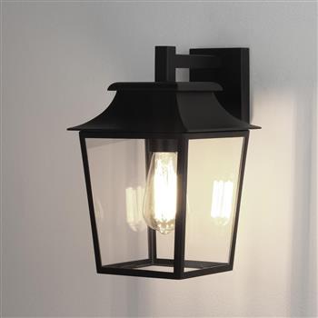 Richmond 200 Black Outdoor IP23 Porch Wall Lantern 1340004